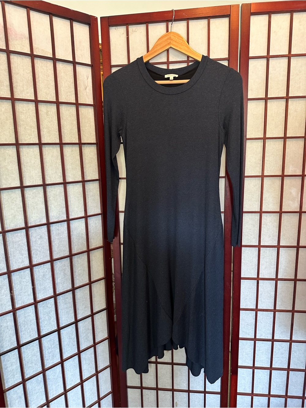 Weston Wear Black Long Sleeve Maxi Dress with Subtle A-Line